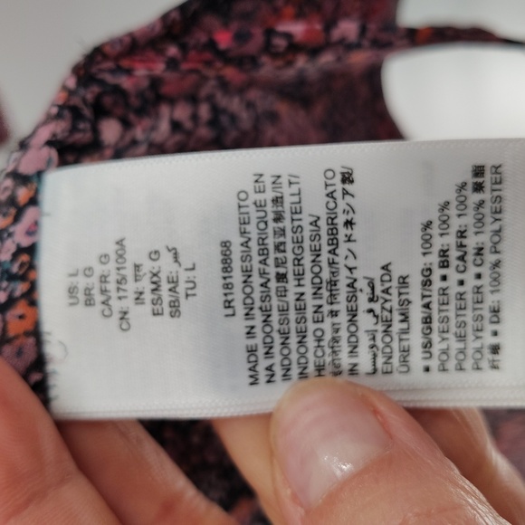 Lark & Ro Blouse Size Large Pullover Cinch Sleeve Multicolor Floral Lightweight - Picture 9 of 9